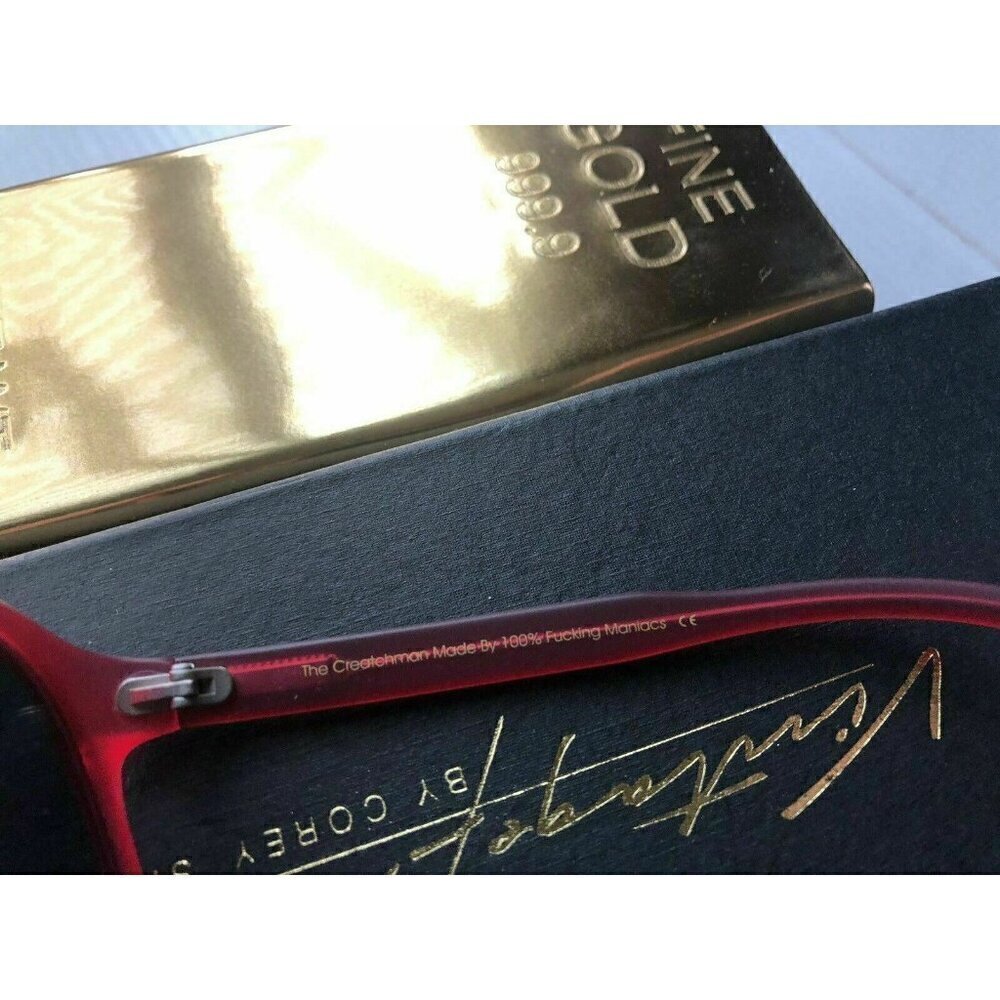Vintage Frame Company The Creatchman by Corey Shapiro Red Flat Top Sunglasses - Picture 8 of 16